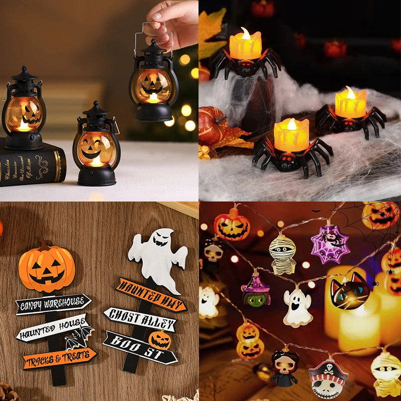 Halloween Led Glow Ghost Tree Light up Pumpkin Home Decoration 