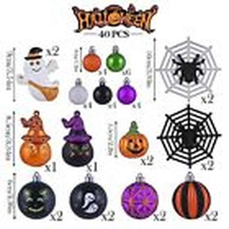 Set of 40 Halloween Figurine Ornaments 