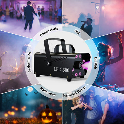 Halloween Fog Machine w/ 3 Stage LED Lights