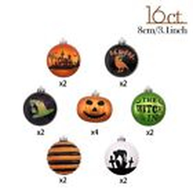 Set of 16 Halloween Tree Ornaments