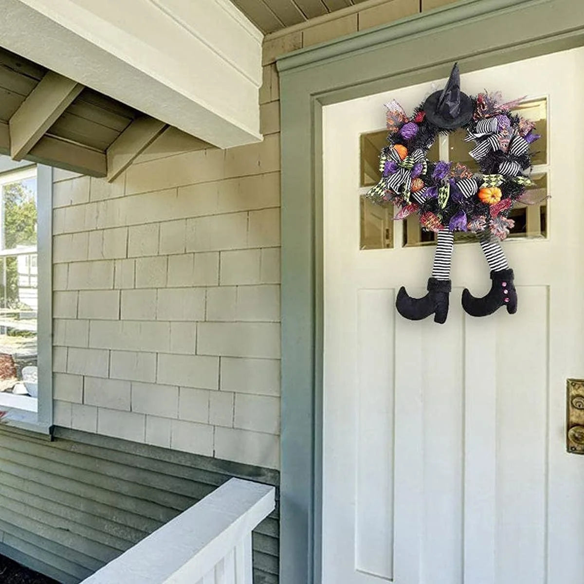 Halloween Wreath with Hat Legs