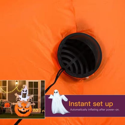 Ghost Jack O Lantern Inflatable