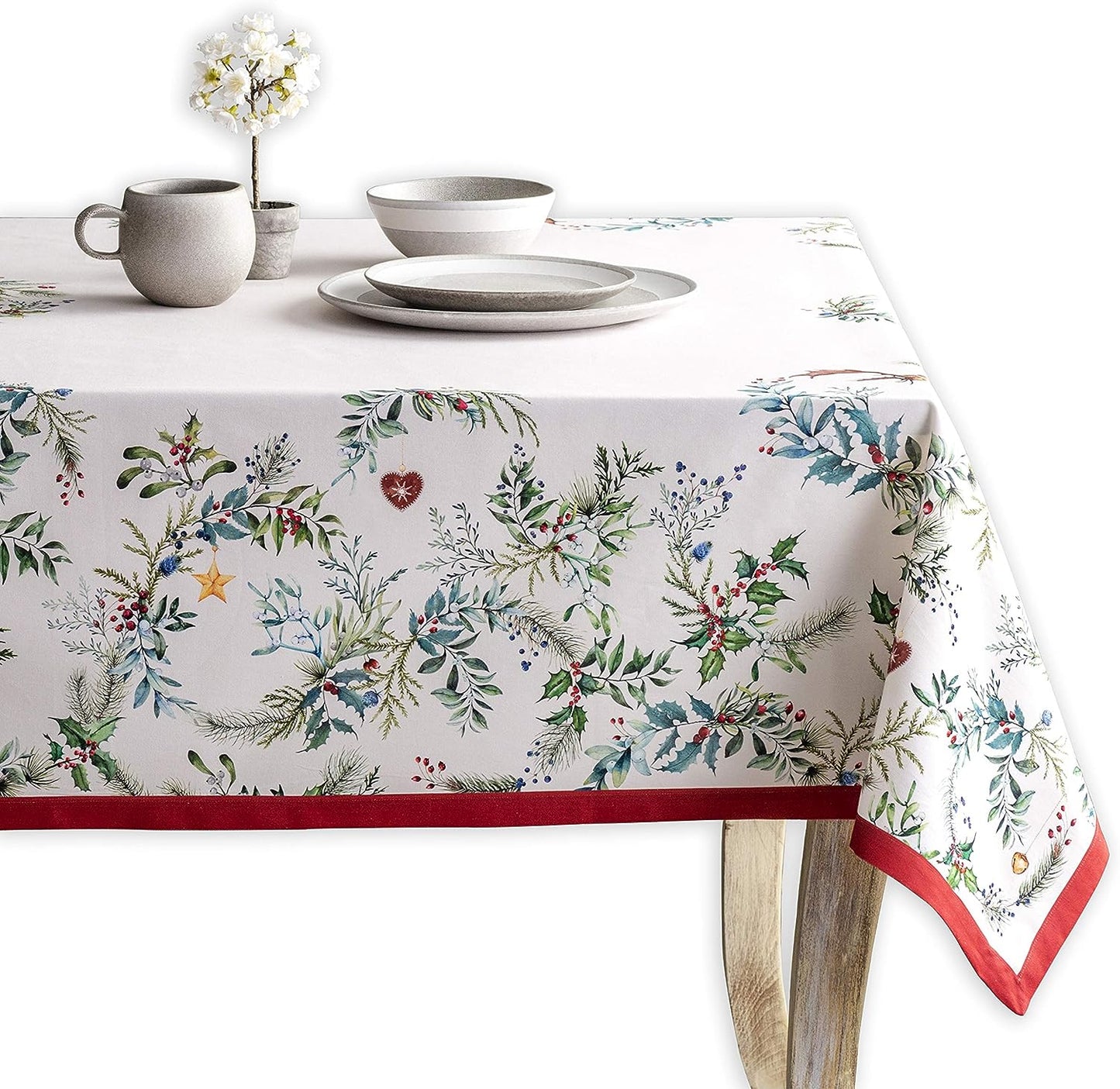 100% Cotton Cover - 60"X60" Square Fall Decorative Dinning Tablecloths