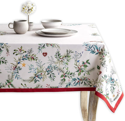 100% Cotton Cover - 60"X60" Square Fall Decorative Dinning Tablecloths