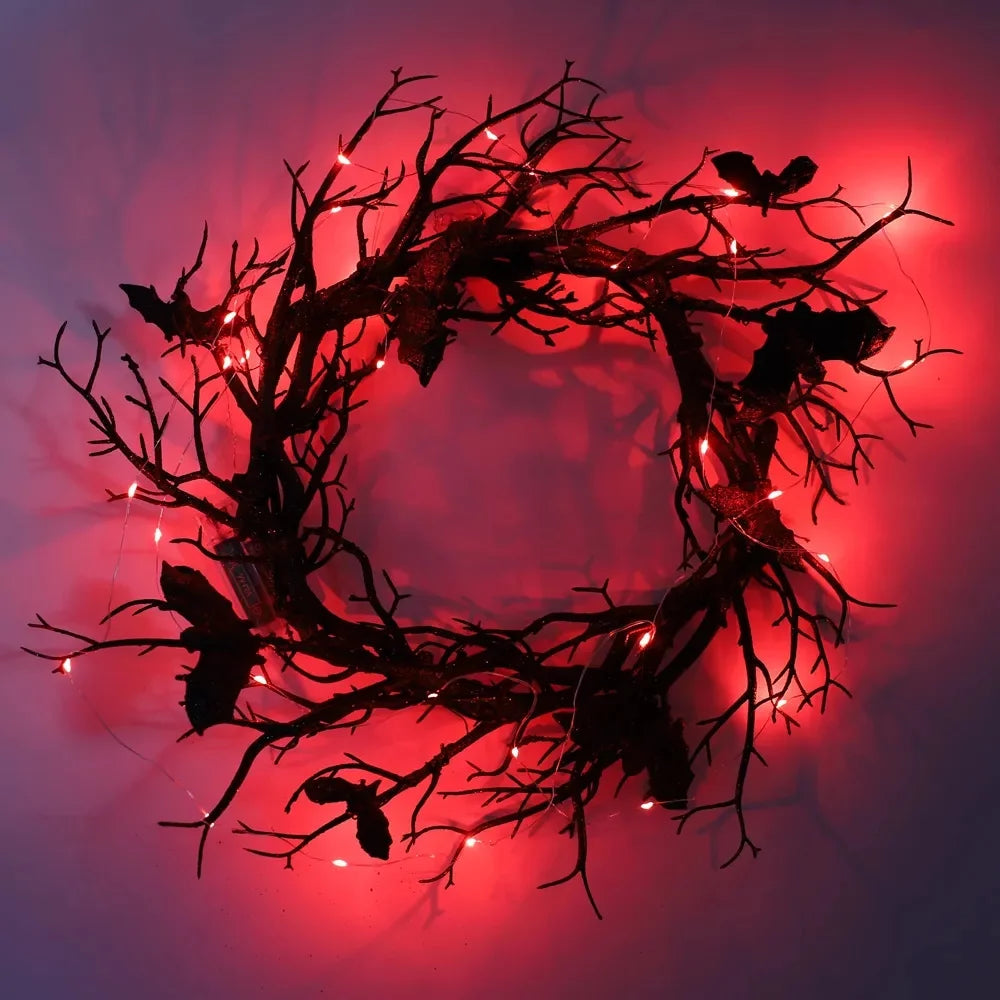 LED Halloween Colored Wreath