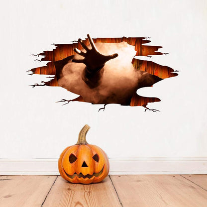 3D Halloween Floor Wall Ceiling Stickers, Ghost Hand Scratching Wall Decor