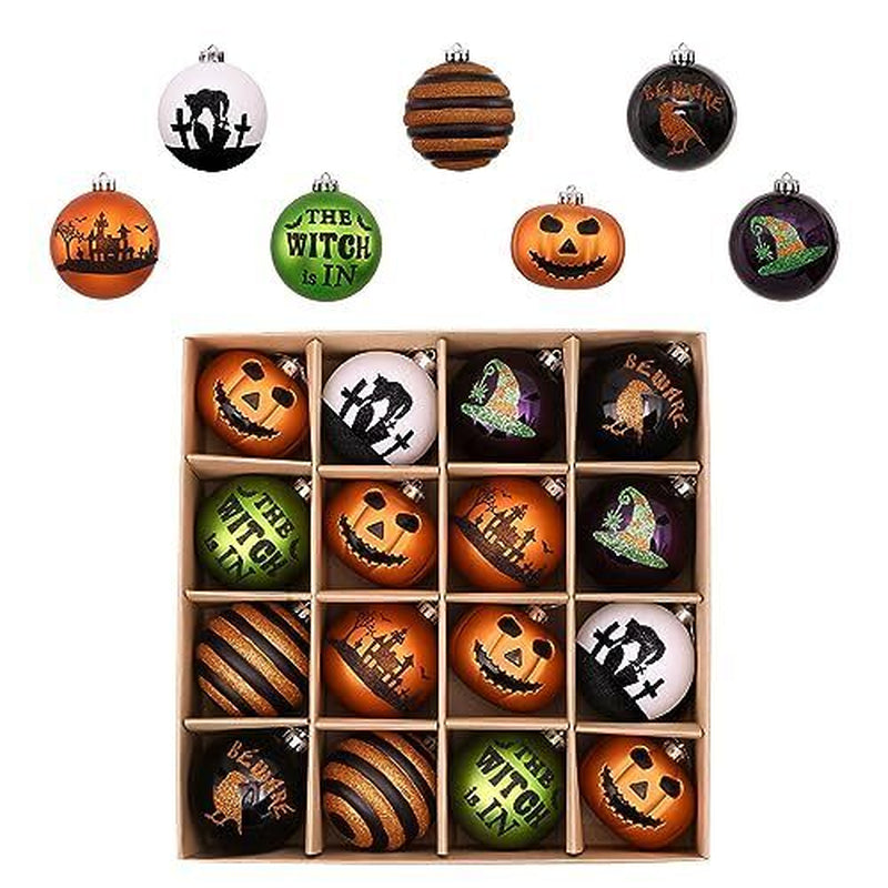 Set of 16 Halloween Tree Ornaments