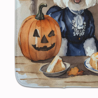 Bichon Frise Fall Kitchen Pumpkins Memory Foam Kitchen Mat