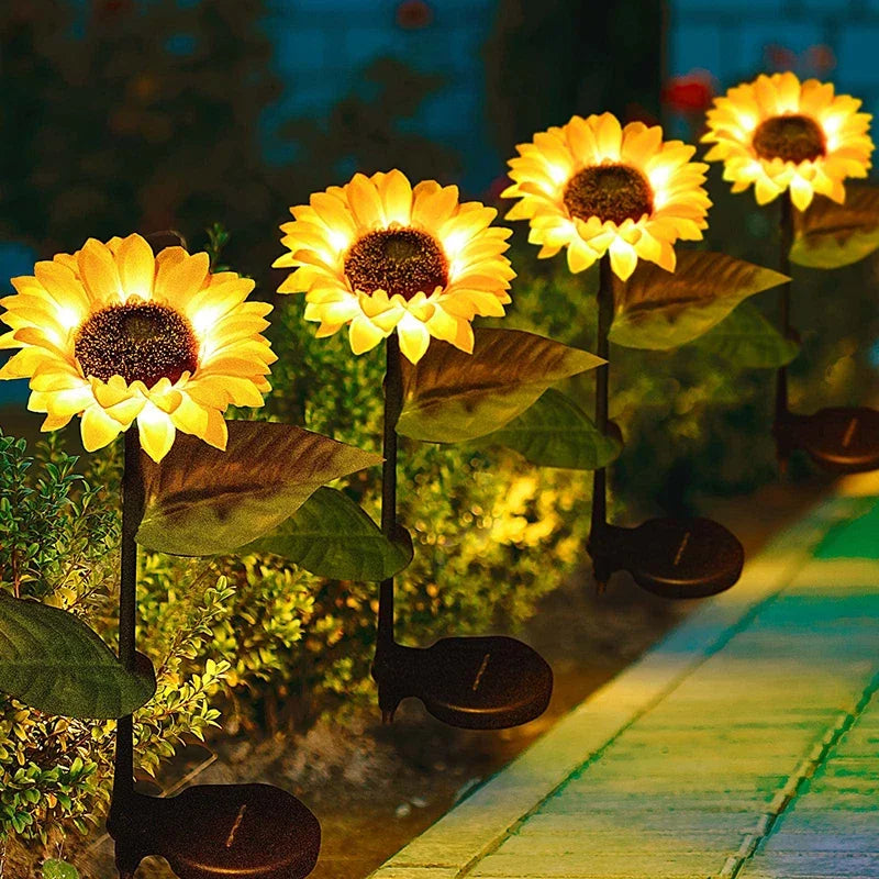 Solar Powered LED Sunflowers