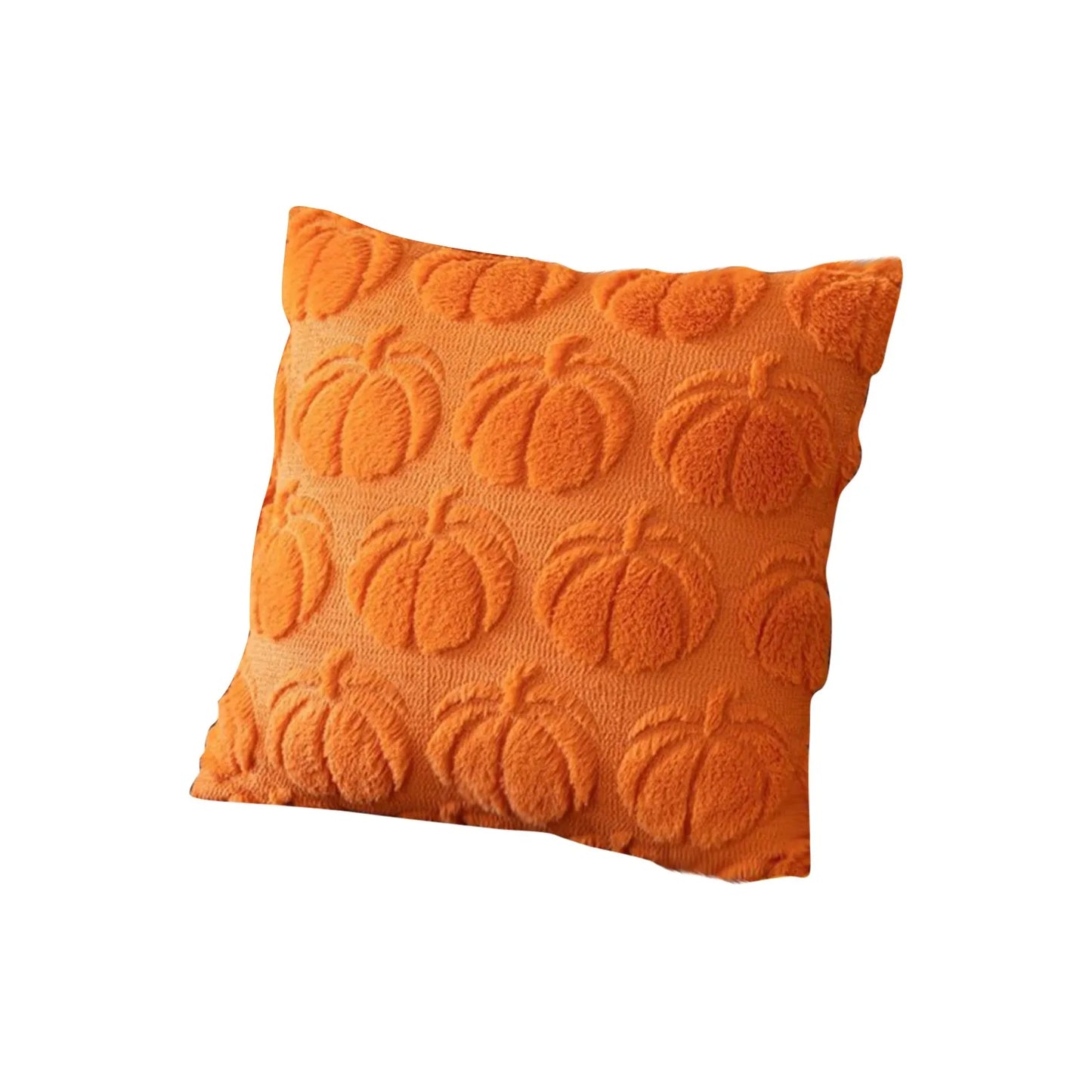 Halloween Pillow Case Plush Cushion Interesting Solid Color Pumpkin