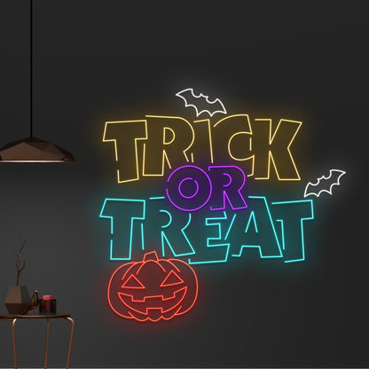 Custom Halloween LED Light Trick or Treat Neon Sign