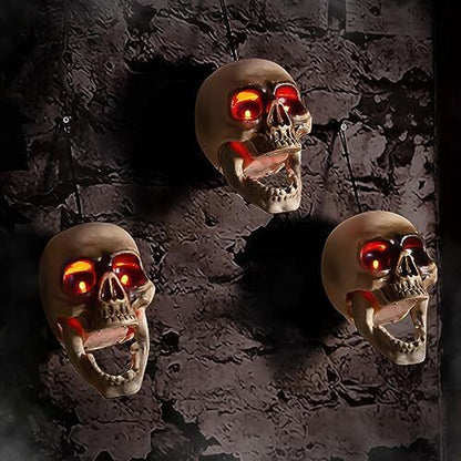 Wireless Hanging Skull Heads