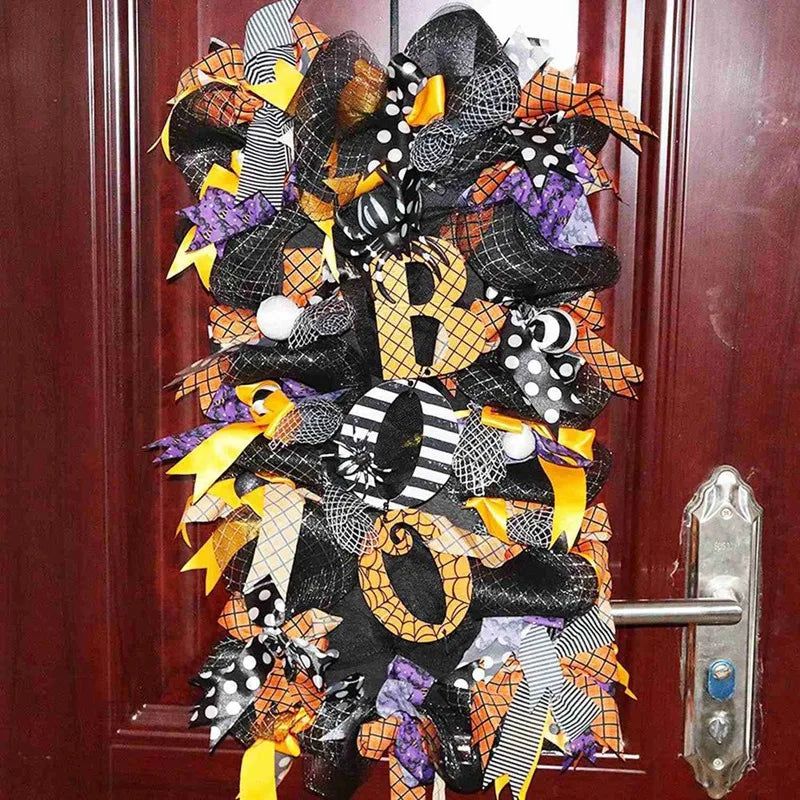  Halloween Swag BOO Wreath