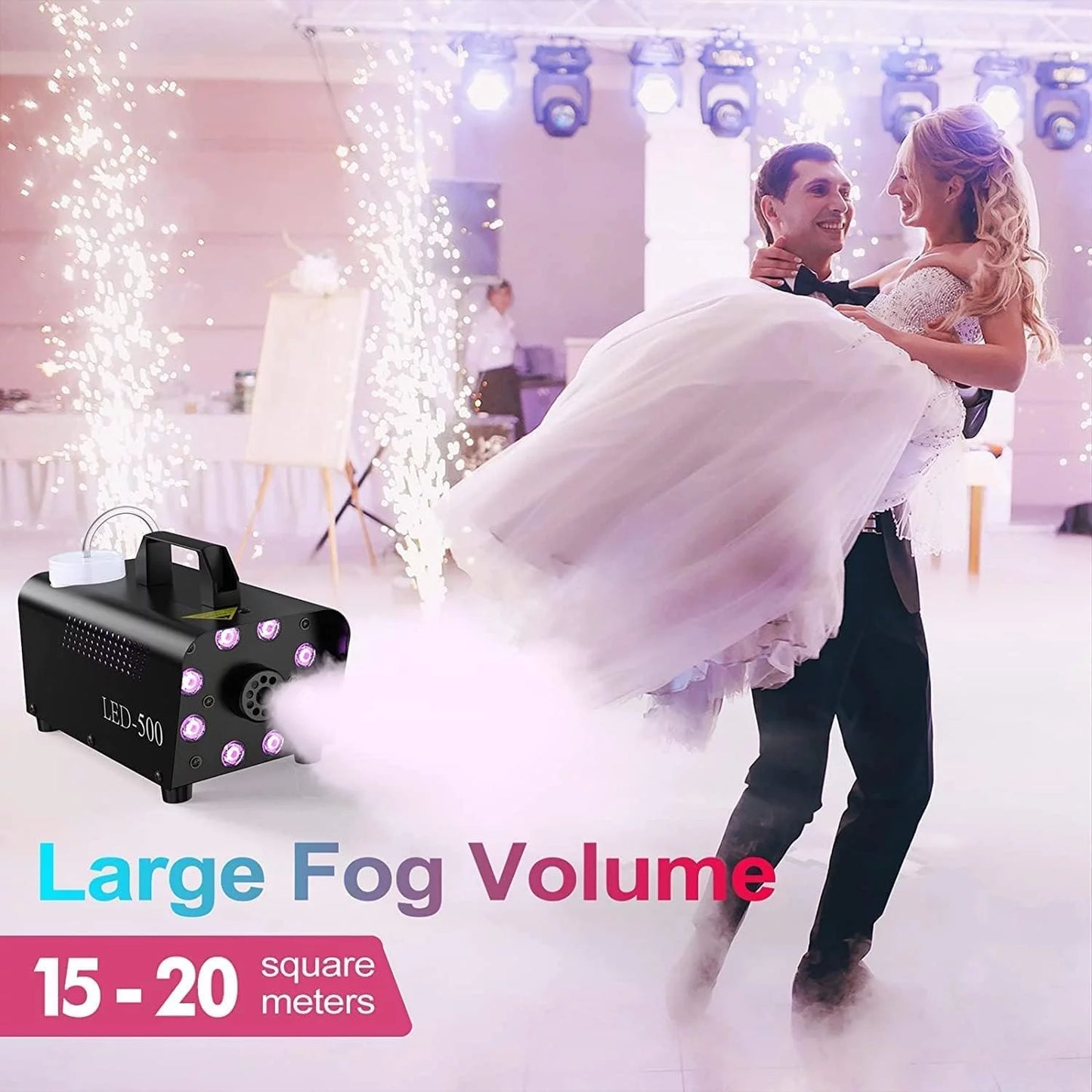 Halloween Fog Machine w/ 3 Stage LED Lights