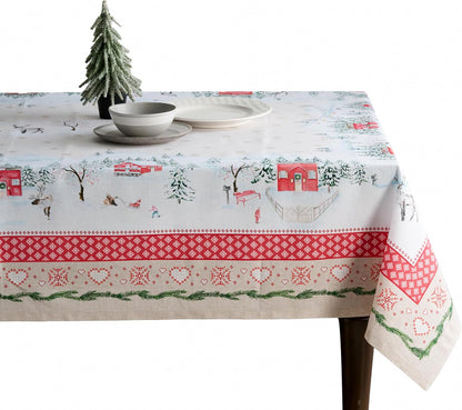 100% Cotton Cover - 60"X60" Square Fall Decorative Dinning Tablecloths