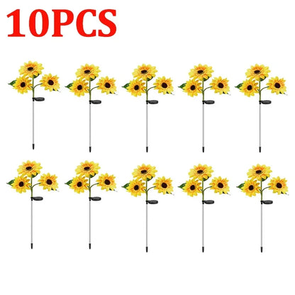 Solar Powered LED Sunflowers