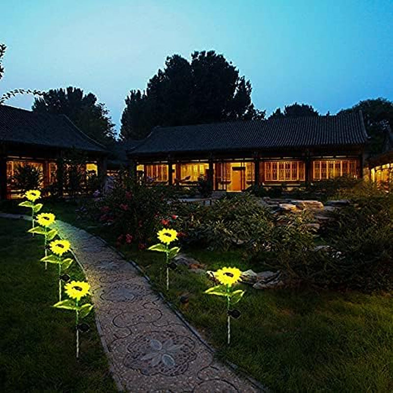 4 Pack Ostritec Solar Sunflower Lights Outdoor Flower Garden Stake Lights