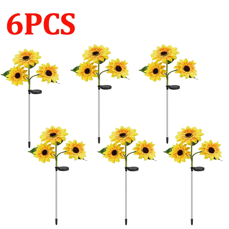 Solar Powered LED Sunflowers