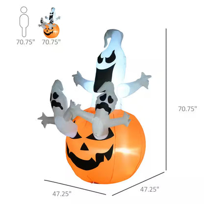 Ghost Jack O Lantern Inflatable