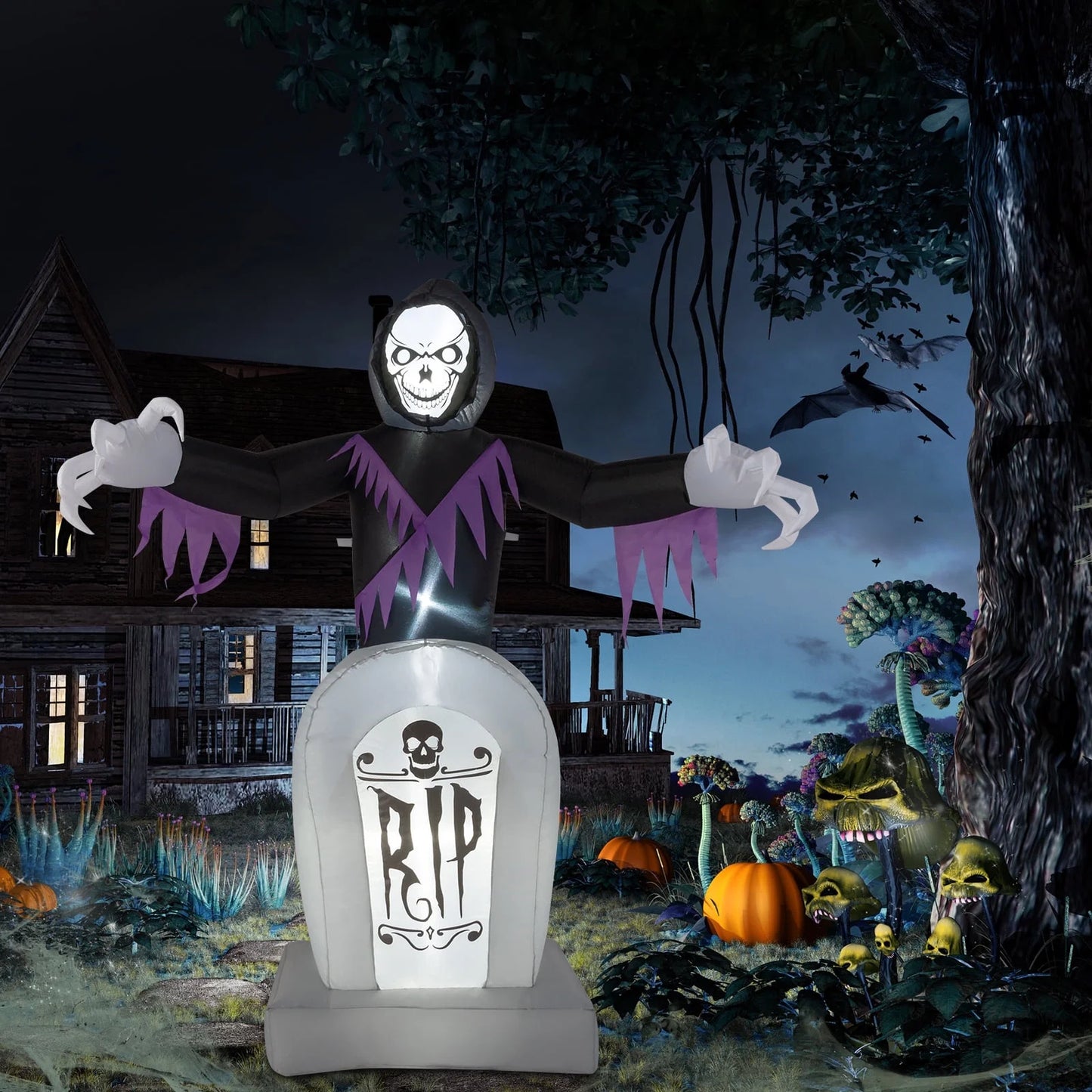  Blow up Grim Reaper and Grave LED 3Pcs