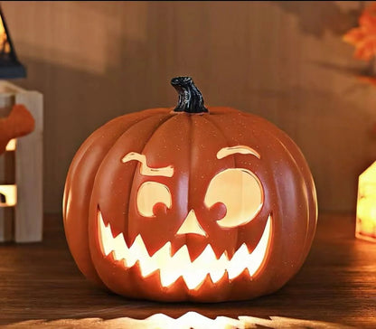 Halloween Pumpkin Light up Jack O Lantern Pumpkin Figurine 