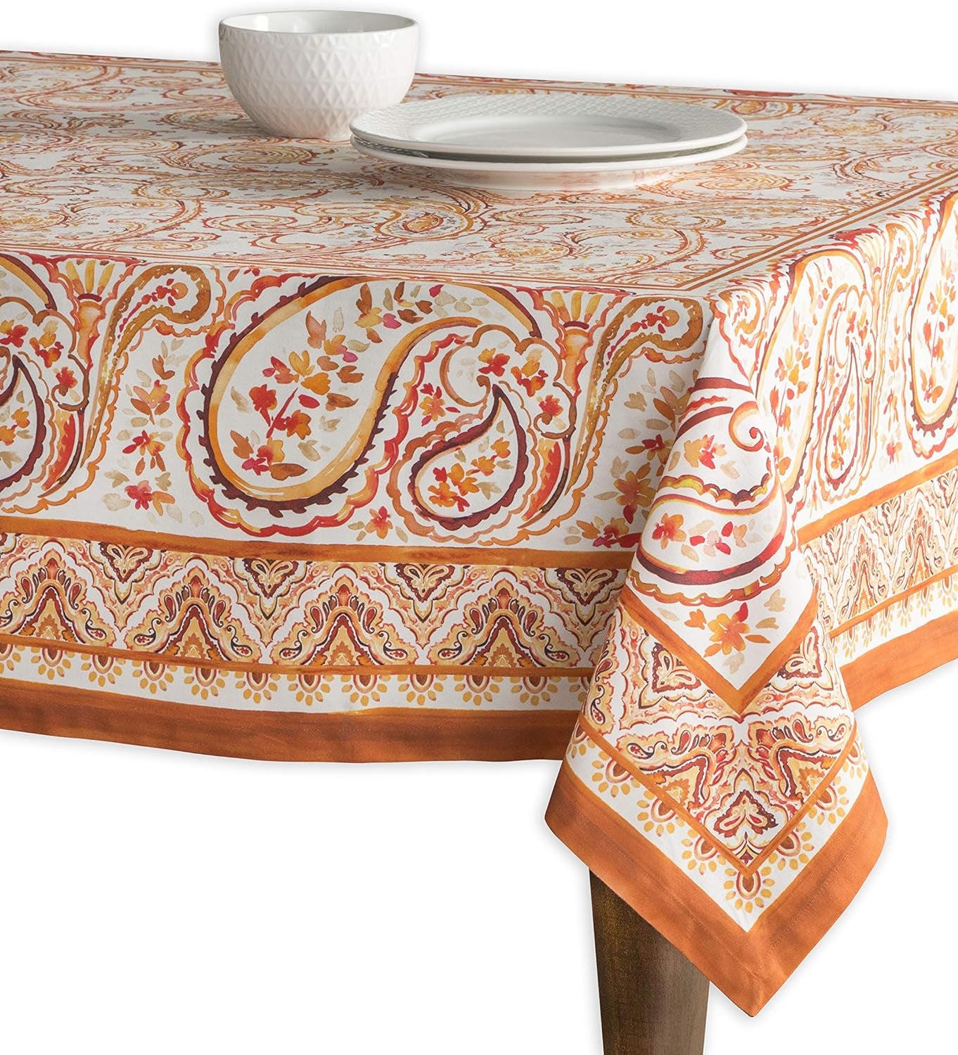 100% Cotton Cover - 60"X60" Square Fall Decorative Dinning Tablecloths