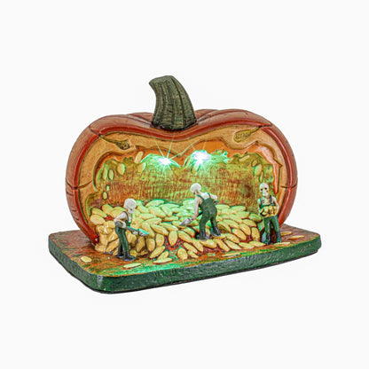 FG Square Gourd Gathering Ghouls Pumpkin Theme Halloween Village