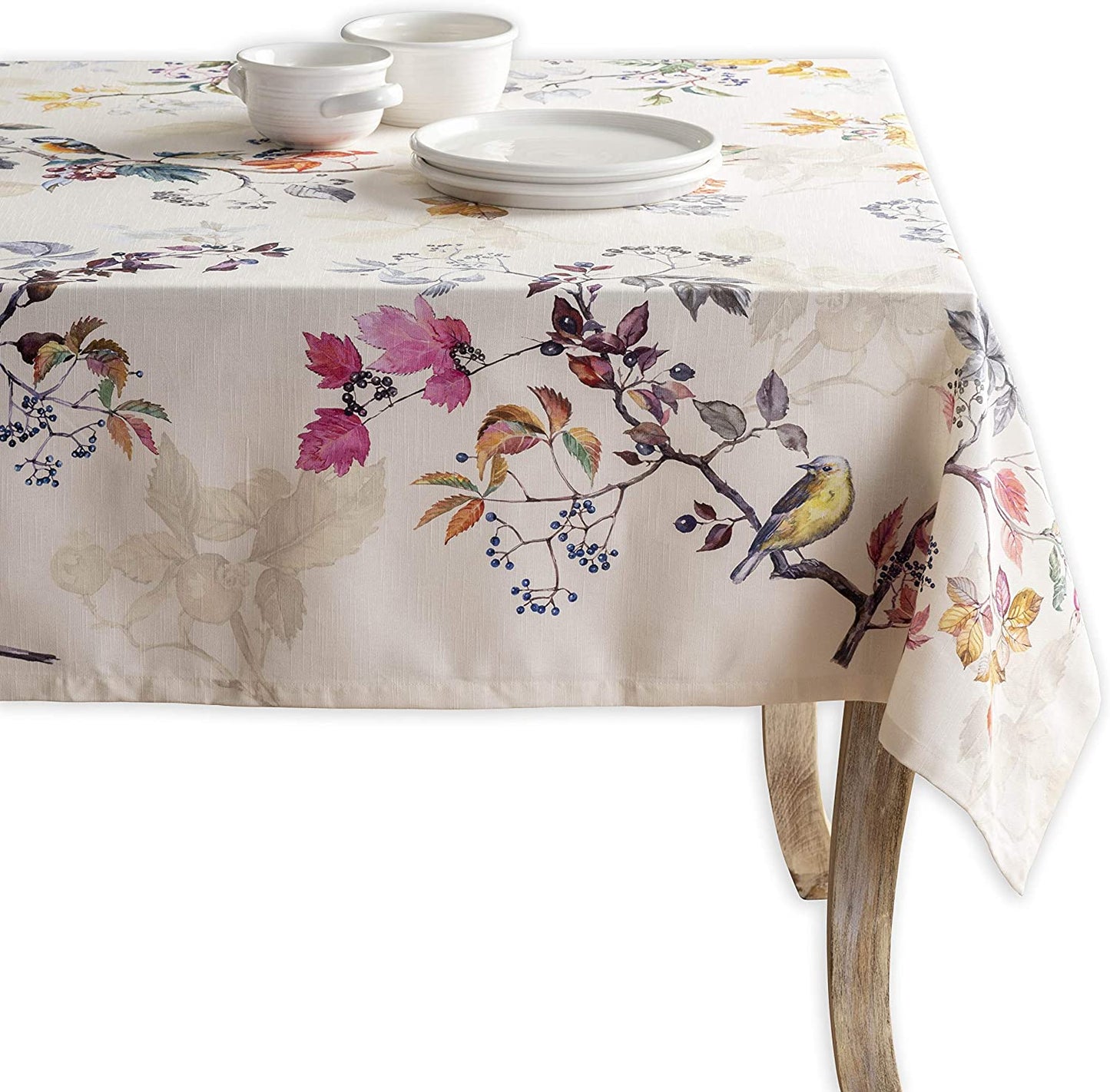 100% Cotton Cover - 60"X60" Square Fall Decorative Dinning Tablecloths