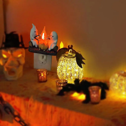 Ghosts by the Campfire Outlet Nightlight