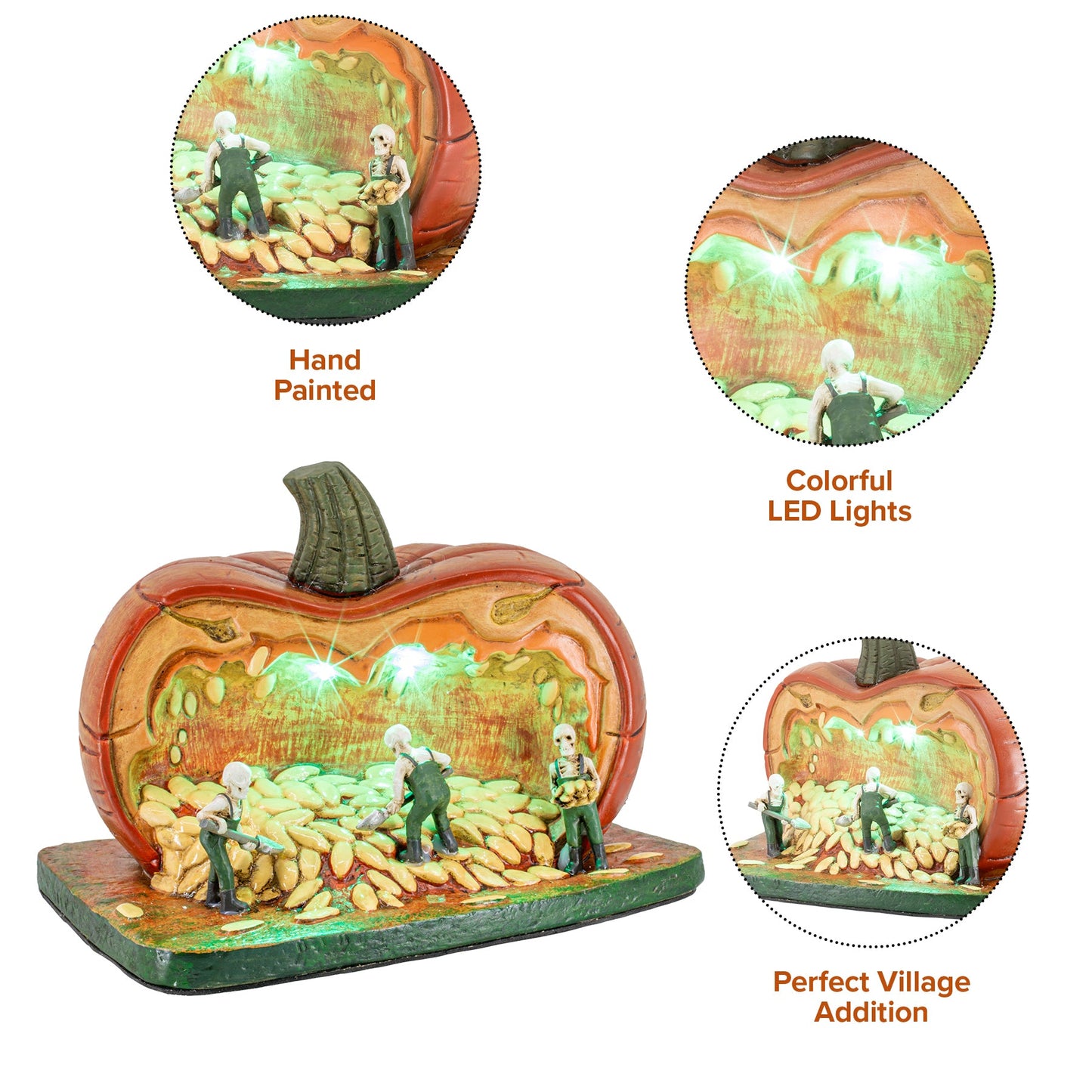 FG Square Gourd Gathering Ghouls Pumpkin Theme Halloween Village