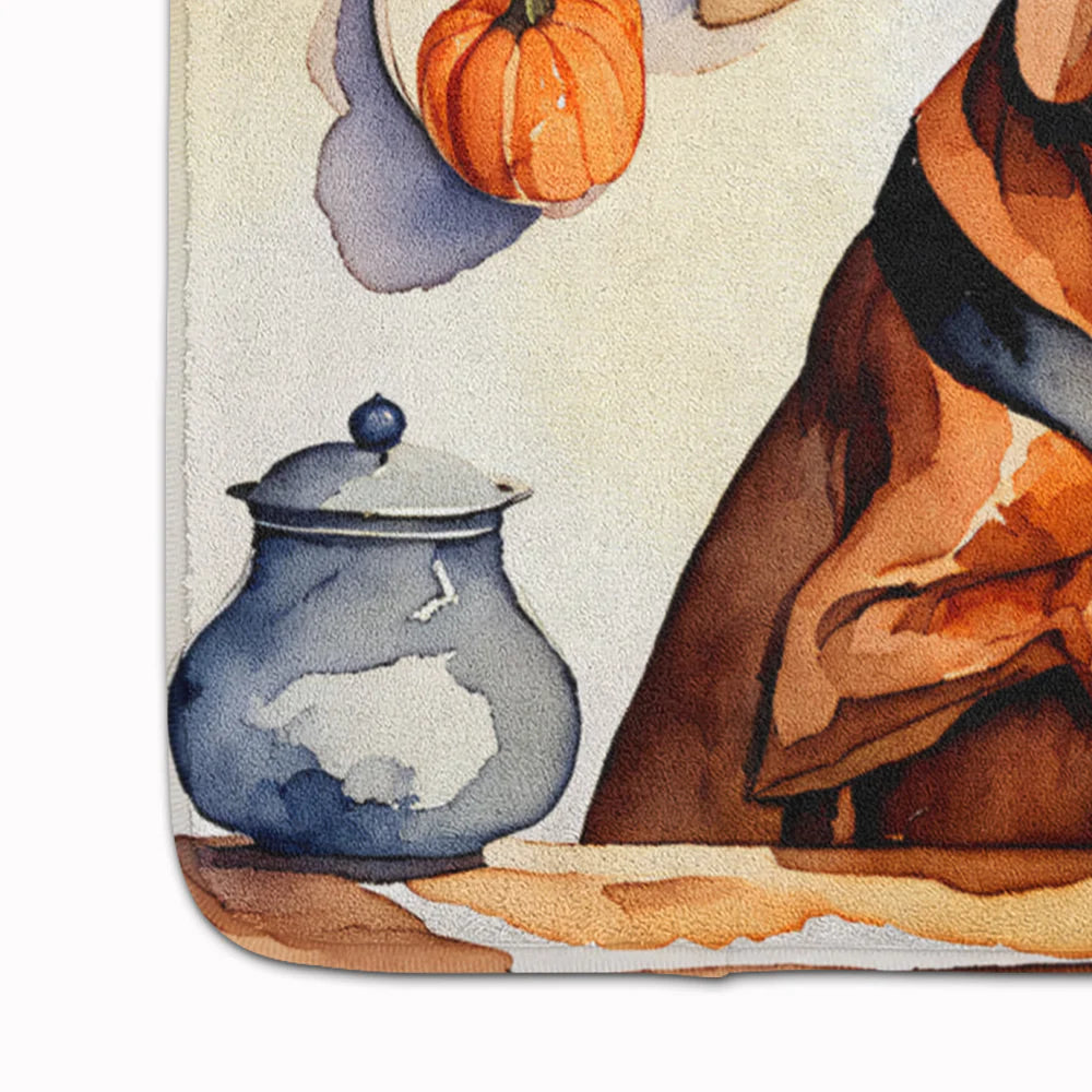 Vizsla Fall Kitchen Pumpkins Memory Foam Kitchen Mat