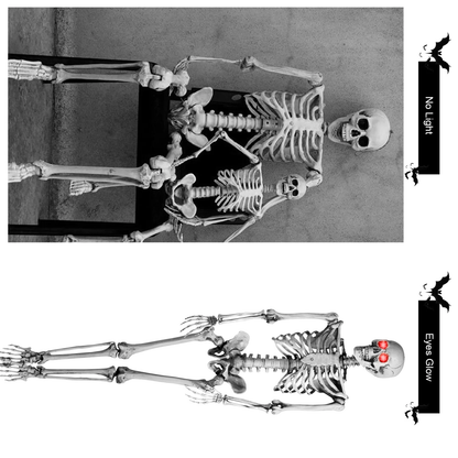 Skeleton Poseable with LED Eyes Life Size