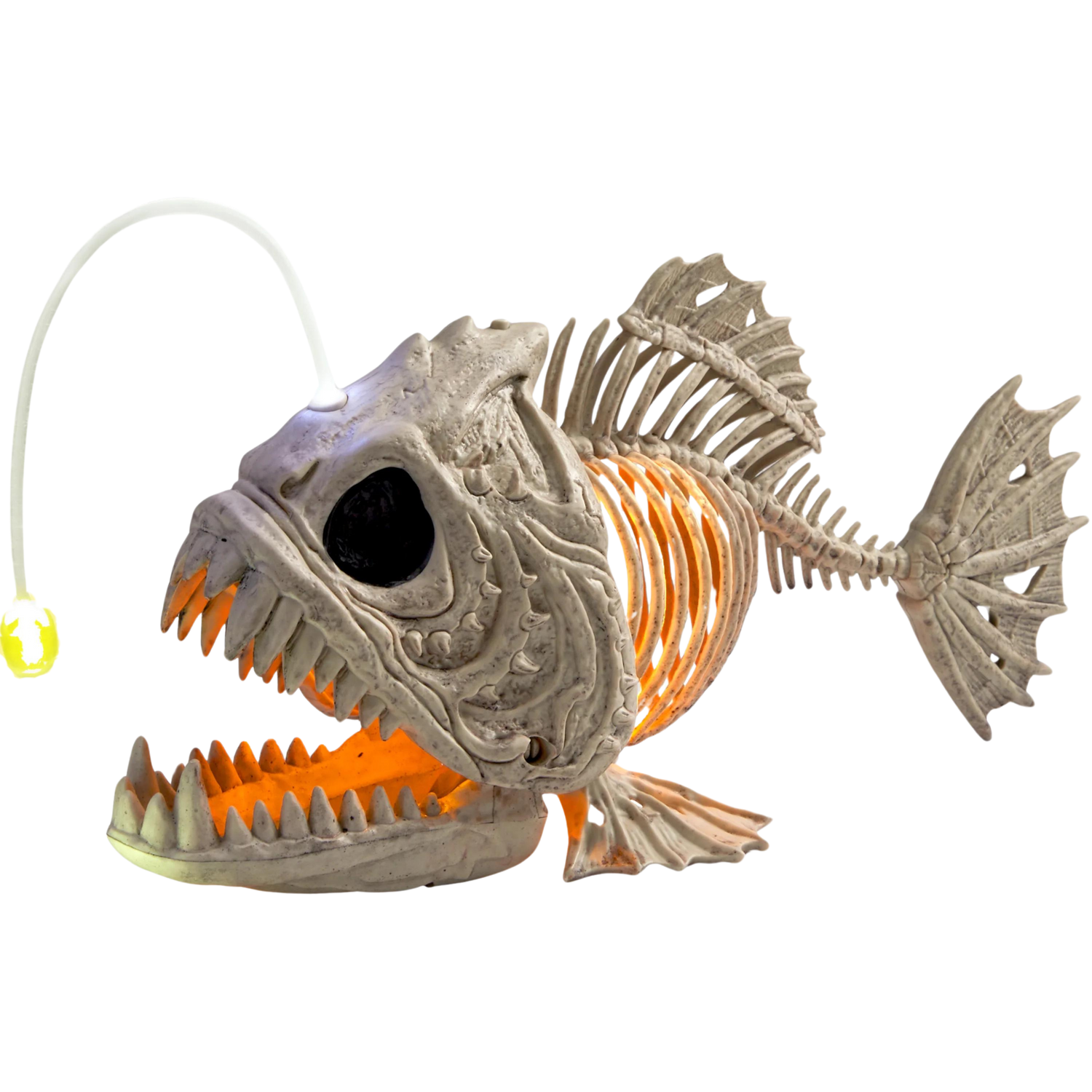 SYNCFUN Halloween Skeleton Fish Skeleton Halloween Decor,Plastic Skeleton with LED Eye for Halloween Decoration Outdoor Haunted House Party