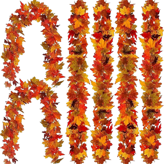 2M Artificial Fall Maple Leaf Vine Decor 