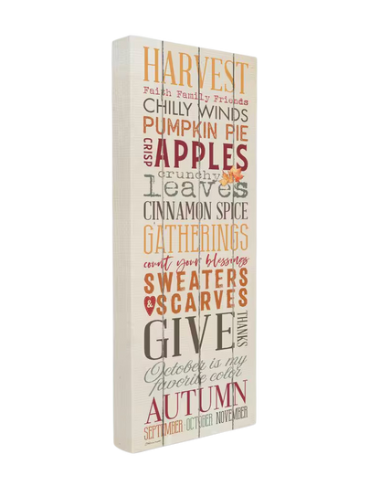 Thanksgiving Word Wood Texture Canvas 