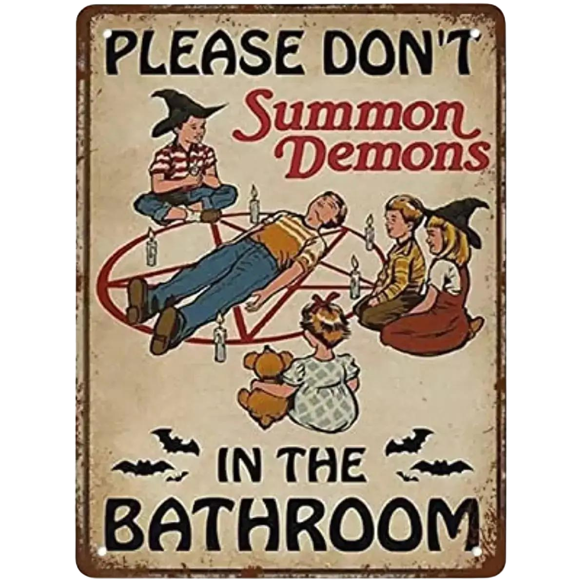 Halloween Joke Retro Metal Tin Sign