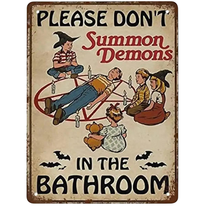 Halloween Joke Retro Metal Tin Sign