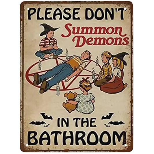 Halloween Joke Retro Metal Tin Sign