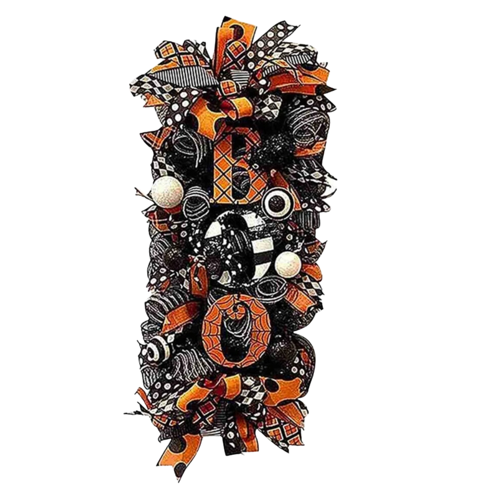  Halloween Swag BOO Wreath