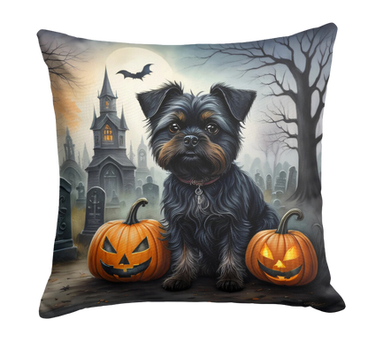 Affenpinscher Spooky Halloween Throw Pillow