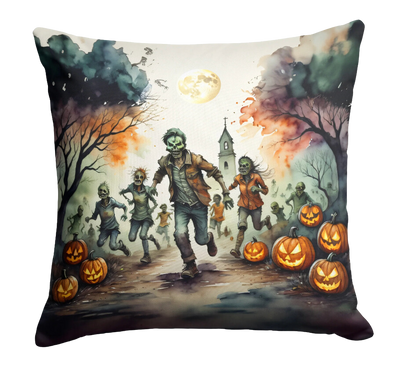 Zombies Spooky Halloween Throw Pillow