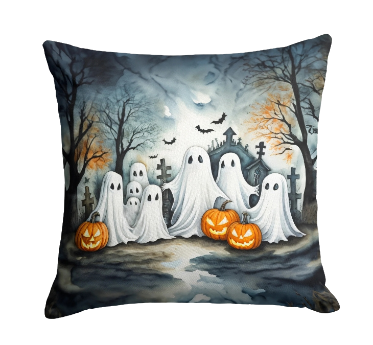 Ghosts Spooky Halloween Throw Pillow