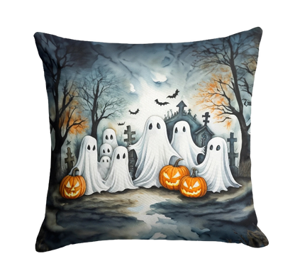 Ghosts Spooky Halloween Throw Pillow