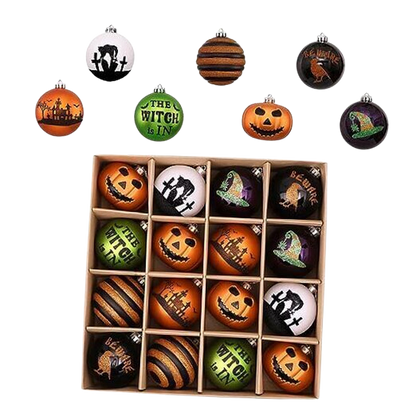 Set of 16 Halloween Tree Ornaments