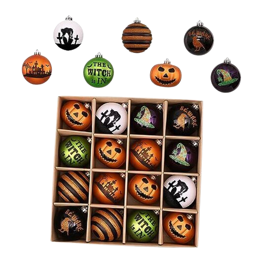 Set of 16 Halloween Tree Ornaments