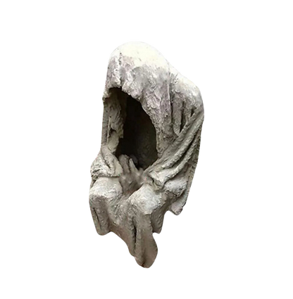 Spooky Sitting Ghost Statue