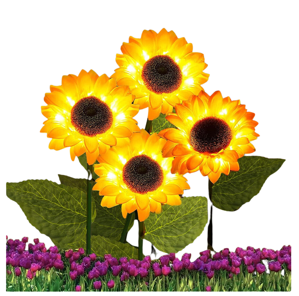 4 Pack Ostritec Solar Sunflower Lights Outdoor Flower Garden Stake Lights