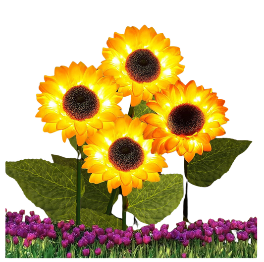 4 Pack Ostritec Solar Sunflower Lights Outdoor Flower Garden Stake Lights