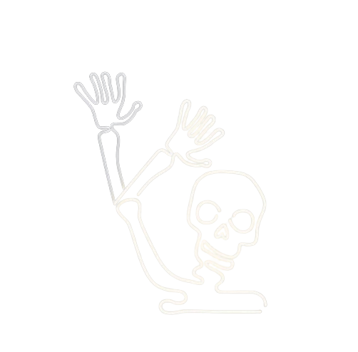 Waving Skeleton Led Neon Sign