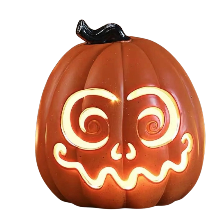 Halloween Pumpkin Light up Jack O Lantern Pumpkin Figurine 